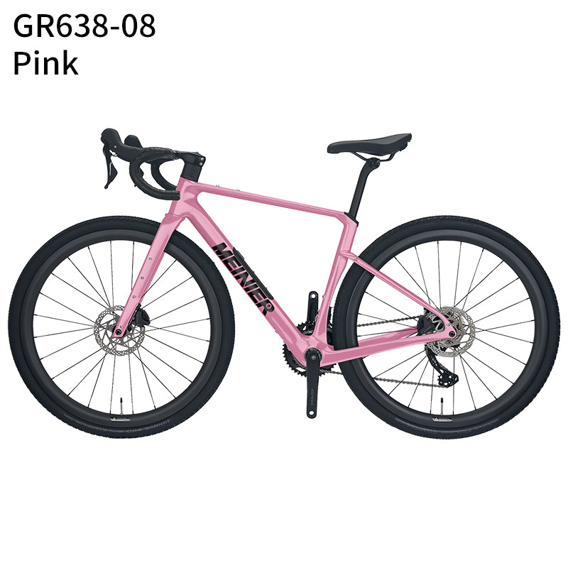 MEINIER Carbon Fiber Gravel Bike GRX BR600 2X11S Hydraulic Disc Brake Gravel Road Bike for Bikepacking and Longer Journeys