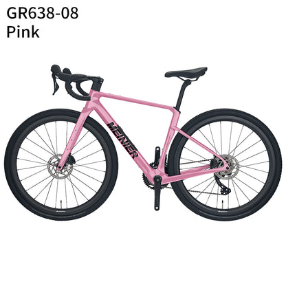MEINIER Carbon Fiber Gravel Bike GRX BR600 2X11S Hydraulic Disc Brake Gravel Road Bike for Bikepacking and Longer Journeys