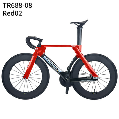MEINIER TR688 Carbon Fiber Fixed Gear Bike 58T Crank Single Speed Track Bicycle 700C Lightweight Comfortable 3D Saddle