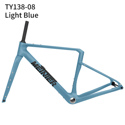 Carbon Gravel Frame with Tool Box UDH Hanger Cyclocross Frameset Bottom Bracket T47