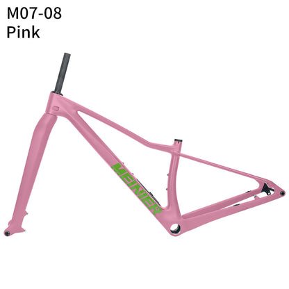 MEINIER M07 Carbon MTB Frame with Rigid Fork Disc Tool Box UDH Internal Cable Routing Hardtail Frame 32er
