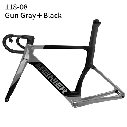 Road Carbon Frameset 700C Racing Bike Frame with 142x12mm Hub Disc Brake Lightweight Aero Design