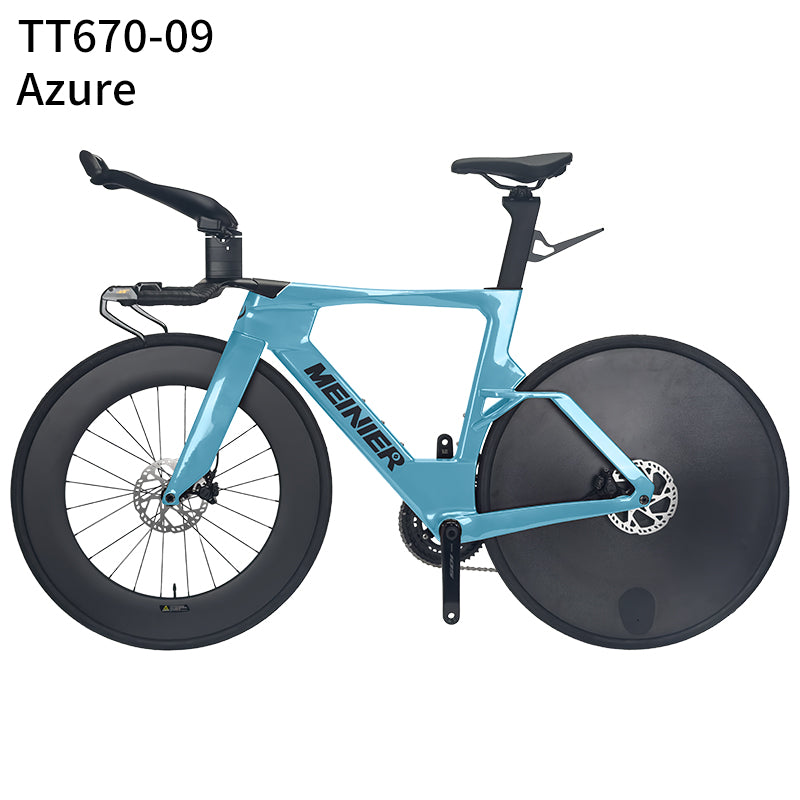 Carbon Fiber TT Bike with 2x12S L-TWOO ER9 and Shimano105 R7000 Crankset Full Carbon Fiber Disc Wheel Triathlon Road Bike for Racing