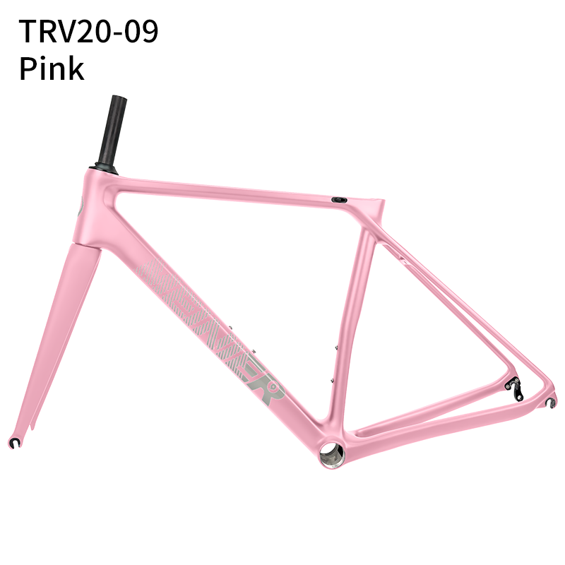 Customized Color Carbon Bike Frames for Road Bicycles Road Frame T1000 Carbon Fibre  700C V-Brake