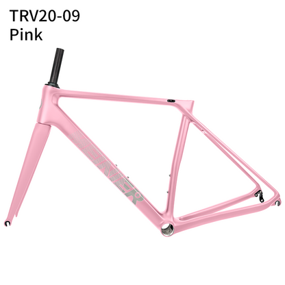 Customized Color Carbon Bike Frames for Road Bicycles Road Frame T1000 Carbon Fibre  700C V-Brake