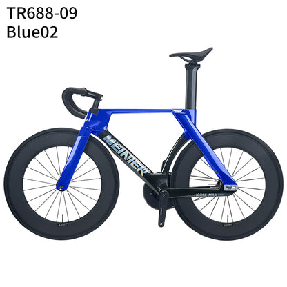 MEINIER TR688 Carbon Fiber Fixed Gear Bike 58T Crank Single Speed Track Bicycle 700C Lightweight Comfortable 3D Saddle