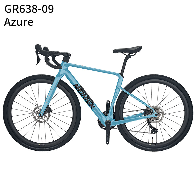 MEINIER Carbon Fiber Gravel Bike GRX BR600 2X11S Hydraulic Disc Brake Gravel Road Bike for Bikepacking and Longer Journeys