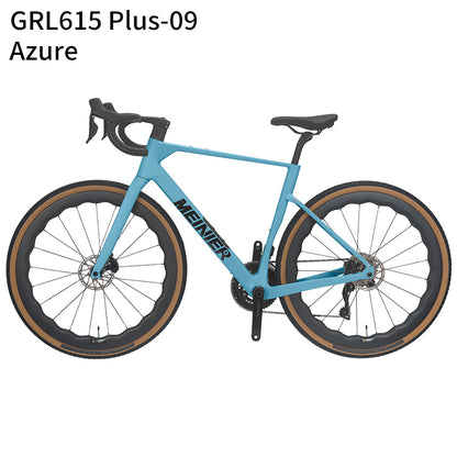 GRL615 Plus Full Carbon Gravel Road Bike 105 R7170 Di2 2x12S Full Internal Cable Routing Carbon Fiber Frame All Road Bicycle