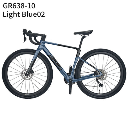 MEINIER Carbon Fiber Gravel Bike GRX BR600 2X11S Hydraulic Disc Brake Gravel Road Bike for Bikepacking and Longer Journeys