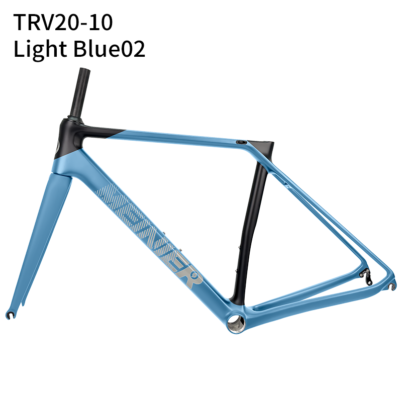 Customized Color Carbon Bike Frames for Road Bicycles Road Frame T1000 Carbon Fibre  700C V-Brake