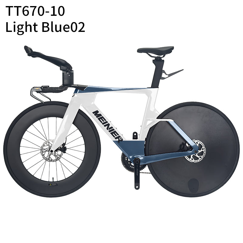 Carbon Fiber TT Bike with 2x12S L-TWOO ER9 and Shimano105 R7000 Crankset Full Carbon Fiber Disc Wheel Triathlon Road Bike for Racing