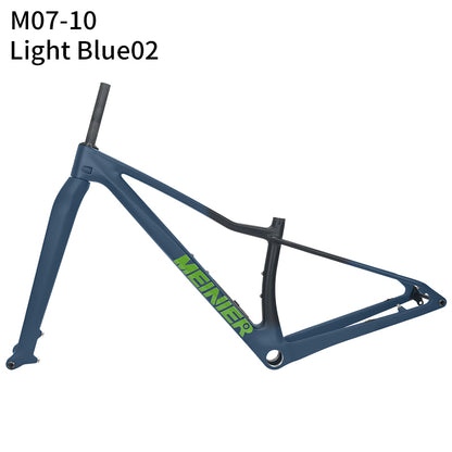 MEINIER M07 Carbon MTB Frame with Rigid Fork Disc Tool Box UDH Internal Cable Routing Hardtail Frame 32er