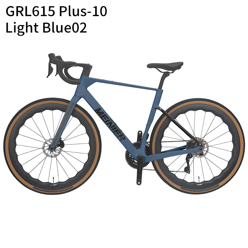 GRL615 Plus Full Carbon Gravel Road Bike 105 R7170 Di2 2x12S Full Internal Cable Routing Carbon Fiber Frame All Road Bicycle