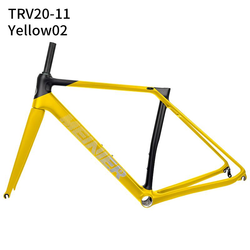 Customized Color Carbon Bike Frames for Road Bicycles Road Frame T1000 Carbon Fibre  700C V-Brake