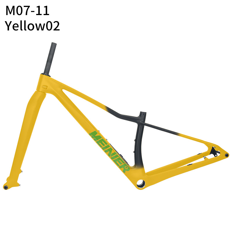 MEINIER M07 Carbon MTB Frame with Rigid Fork Disc Tool Box UDH Internal Cable Routing Hardtail Frame 32er