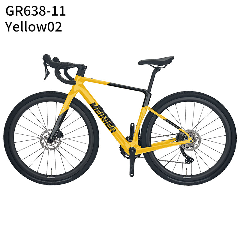 MEINIER Carbon Fiber Gravel Bike GRX BR600 2X11S Hydraulic Disc Brake Gravel Road Bike for Bikepacking and Longer Journeys