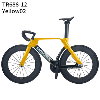 MEINIER TR688 Carbon Fiber Fixed Gear Bike 58T Crank Single Speed Track Bicycle 700C Lightweight Comfortable 3D Saddle