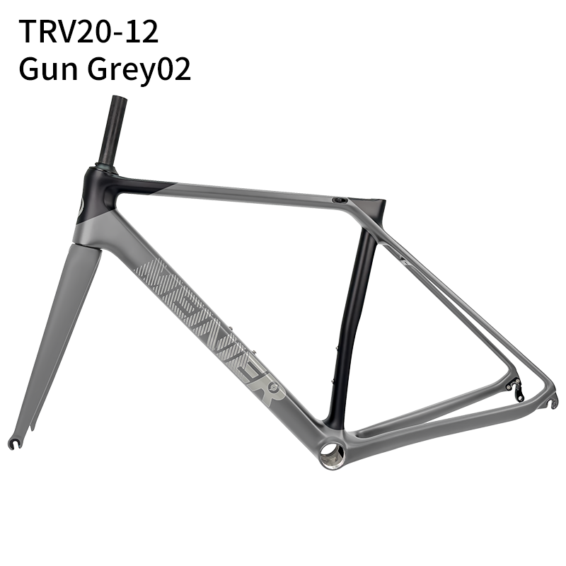Customized Color Carbon Bike Frames for Road Bicycles Road Frame T1000 Carbon Fibre  700C V-Brake