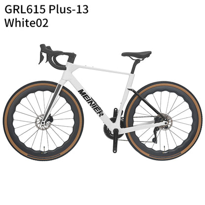 GRL615 Plus Full Carbon Gravel Road Bike 105 R7170 Di2 2x12S Full Internal Cable Routing Carbon Fiber Frame All Road Bicycle