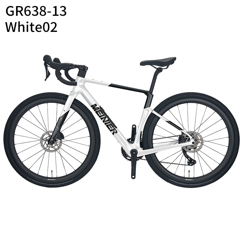 MEINIER Carbon Fiber Gravel Bike GRX BR600 2X11S Hydraulic Disc Brake Gravel Road Bike for Bikepacking and Longer Journeys
