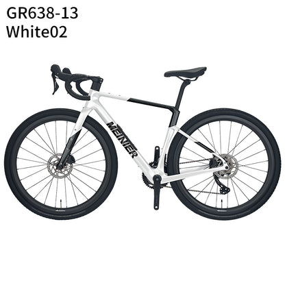 MEINIER Carbon Fiber Gravel Bike GRX BR600 2X11S Hydraulic Disc Brake Gravel Road Bike for Bikepacking and Longer Journeys