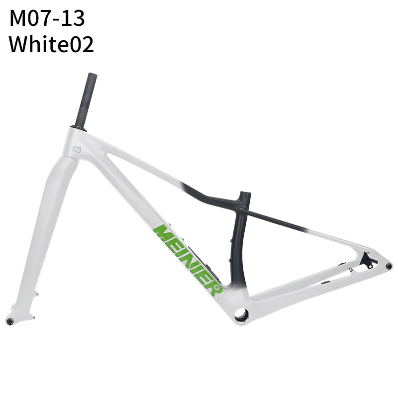 MEINIER M07 Carbon MTB Frame with Rigid Fork Disc Tool Box UDH Internal Cable Routing Hardtail Frame 32er