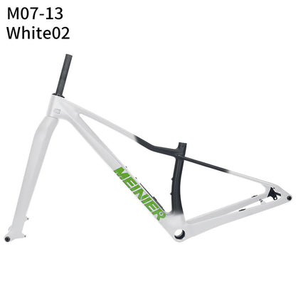MEINIER M07 Carbon MTB Frame with Rigid Fork Disc Tool Box UDH Internal Cable Routing Hardtail Frame 32er