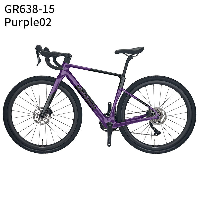 MEINIER Carbon Fiber Gravel Bike GRX BR600 2X11S Hydraulic Disc Brake Gravel Road Bike for Bikepacking and Longer Journeys