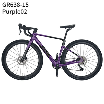 MEINIER Carbon Fiber Gravel Bike GRX BR600 2X11S Hydraulic Disc Brake Gravel Road Bike for Bikepacking and Longer Journeys