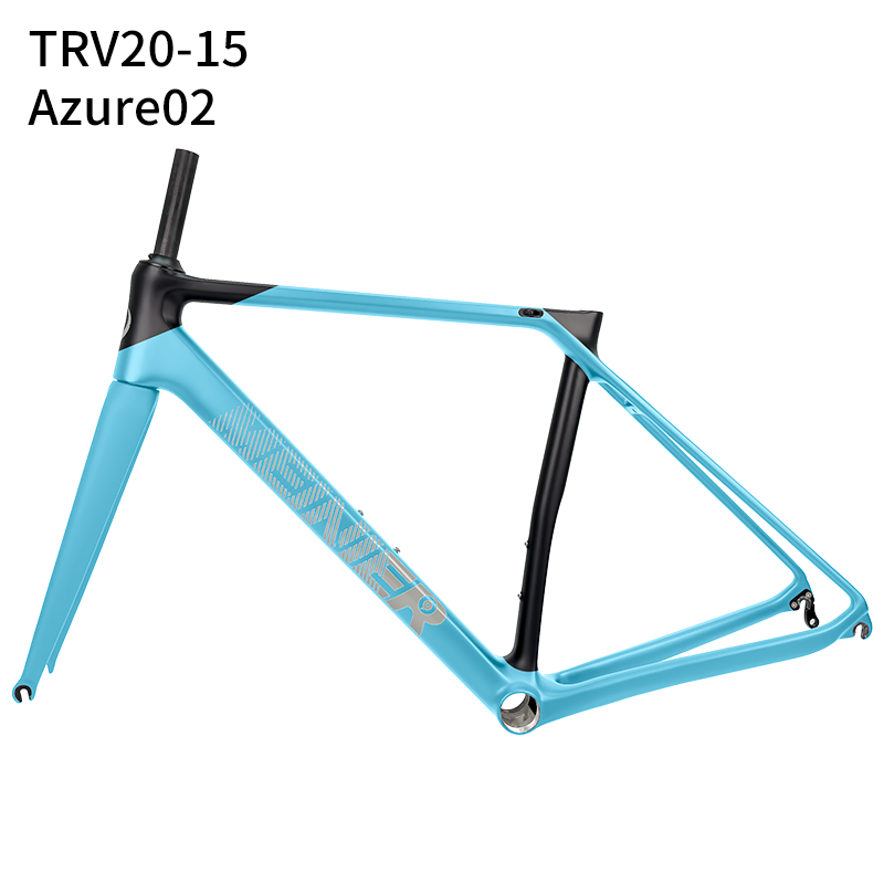 Customized Color Carbon Bike Frames for Road Bicycles Road Frame T1000 Carbon Fibre  700C V-Brake