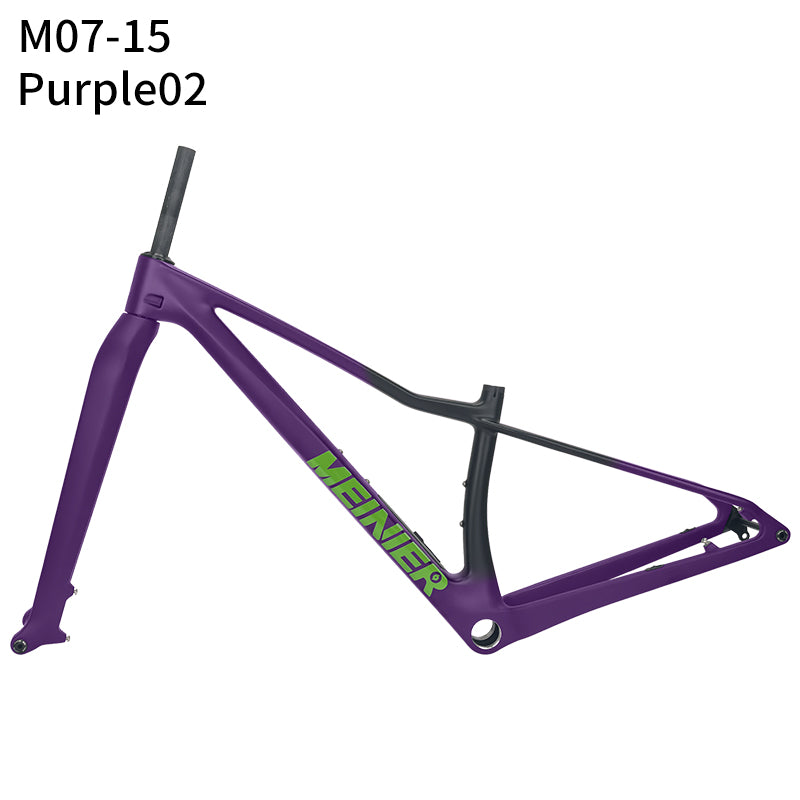 MEINIER M07 Carbon MTB Frame with Rigid Fork Disc Tool Box UDH Internal Cable Routing Hardtail Frame 32er