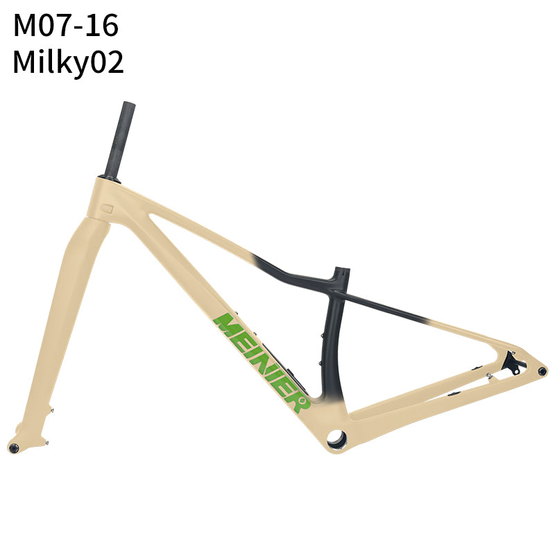 MEINIER M07 Carbon MTB Frame with Rigid Fork Disc Tool Box UDH Internal Cable Routing Hardtail Frame 32er
