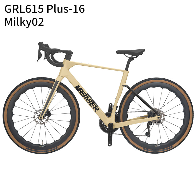 GRL615 Plus Full Carbon Gravel Road Bike 105 R7170 Di2 2x12S Full Internal Cable Routing Carbon Fiber Frame All Road Bicycle
