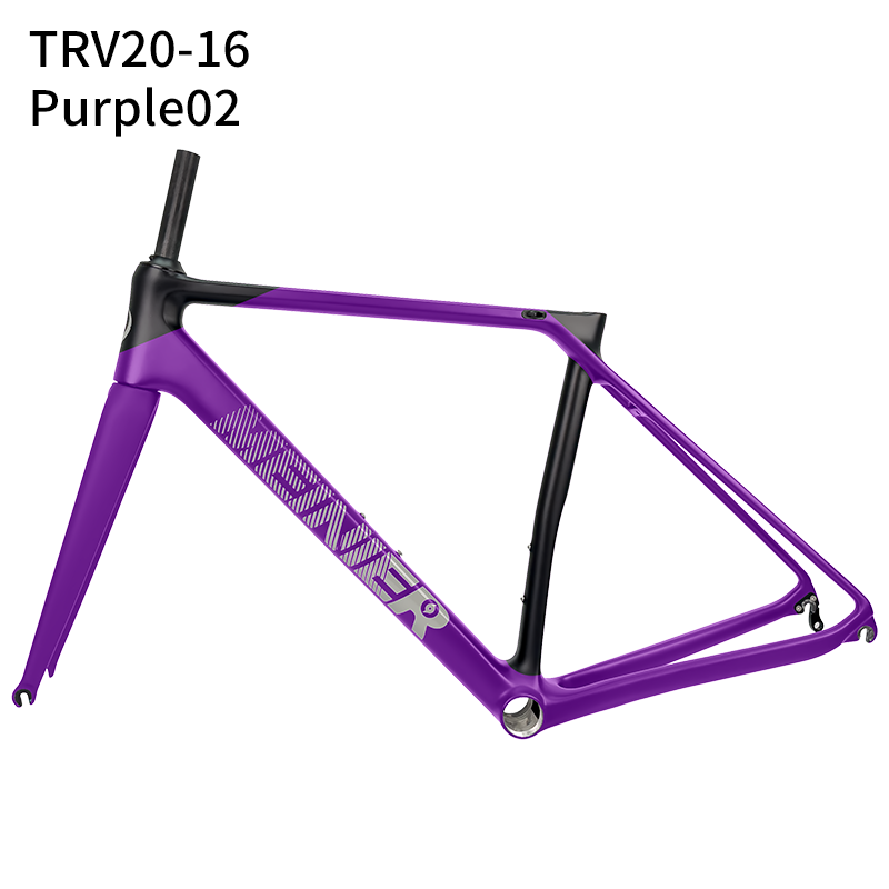 Customized Color Carbon Bike Frames for Road Bicycles Road Frame T1000 Carbon Fibre  700C V-Brake
