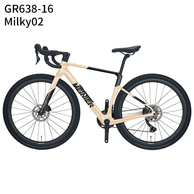 MEINIER Carbon Fiber Gravel Bike GRX BR600 2X11S Hydraulic Disc Brake Gravel Road Bike for Bikepacking and Longer Journeys