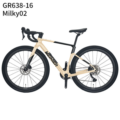 MEINIER Carbon Fiber Gravel Bike GRX BR600 2X11S Hydraulic Disc Brake Gravel Road Bike for Bikepacking and Longer Journeys