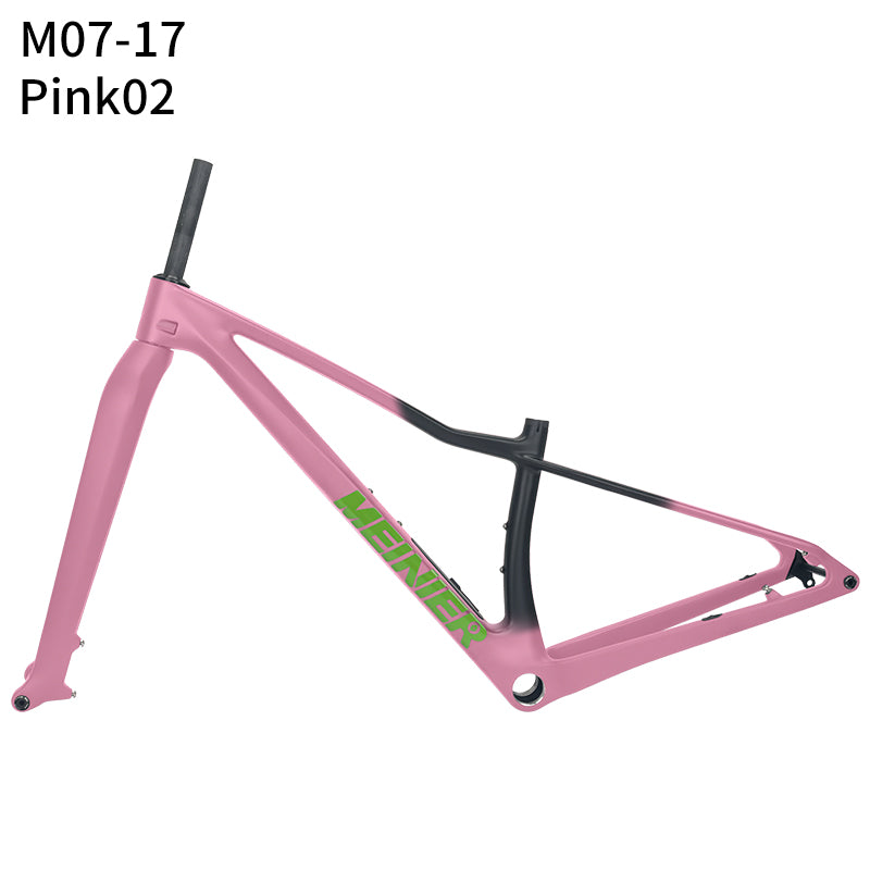 MEINIER M07 Carbon MTB Frame with Rigid Fork Disc Tool Box UDH Internal Cable Routing Hardtail Frame 32er
