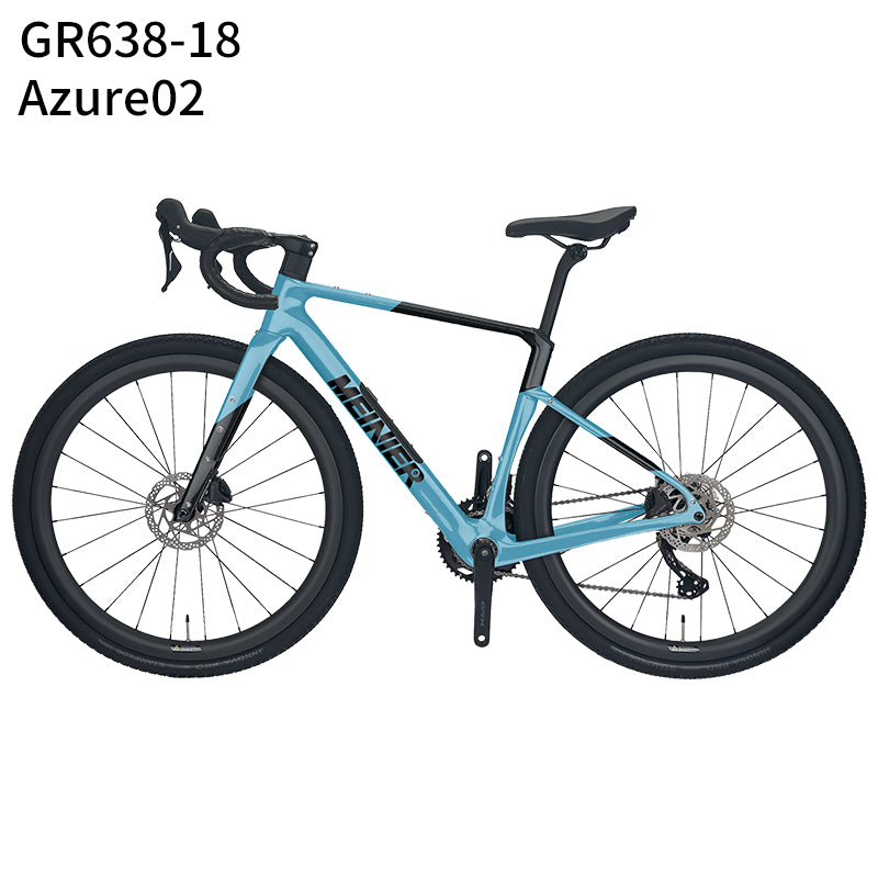 MEINIER Carbon Fiber Gravel Bike GRX BR600 2X11S Hydraulic Disc Brake Gravel Road Bike for Bikepacking and Longer Journeys