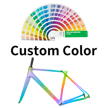 Customized Color Carbon Bike Frames for Road Bicycles Road Frame T1000 Carbon Fibre  700C V-Brake