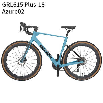 GRL615 Plus Full Carbon Gravel Road Bike 105 R7170 Di2 2x12S Full Internal Cable Routing Carbon Fiber Frame All Road Bicycle