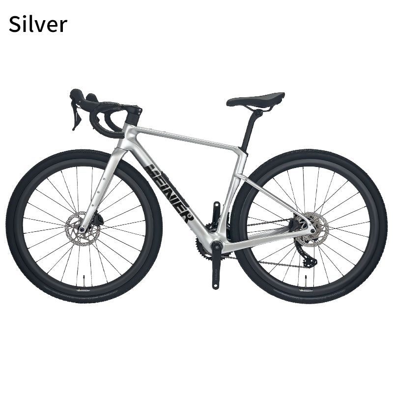 MEINIER Carbon Fiber Gravel Bike GRX BR600 2X11S Hydraulic Disc Brake Gravel Road Bike for Bikepacking and Longer Journeys