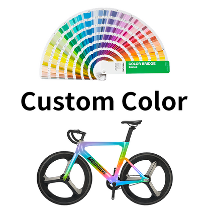 MEINIER TR646 Racing Bike Carbon with 3-spoke Wheels Single Speed Carbon Track Bike Durable for Men and Women