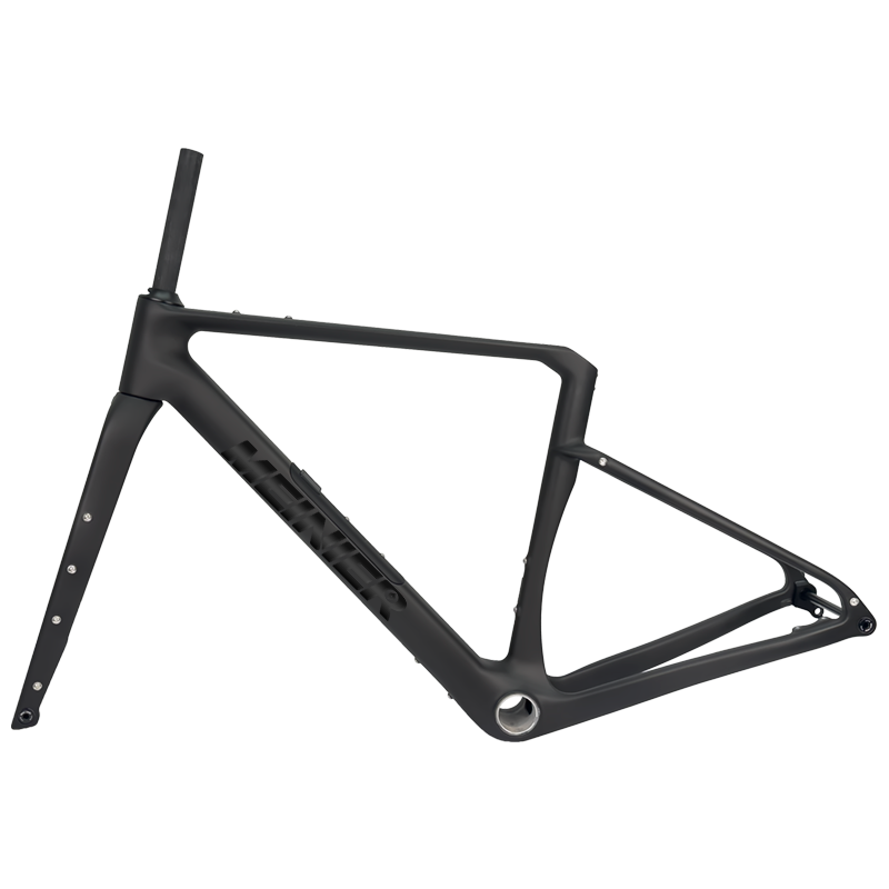 Carbon Gravel Frame with Tool Box UDH Hanger Cyclocross Frameset Bottom Bracket T47