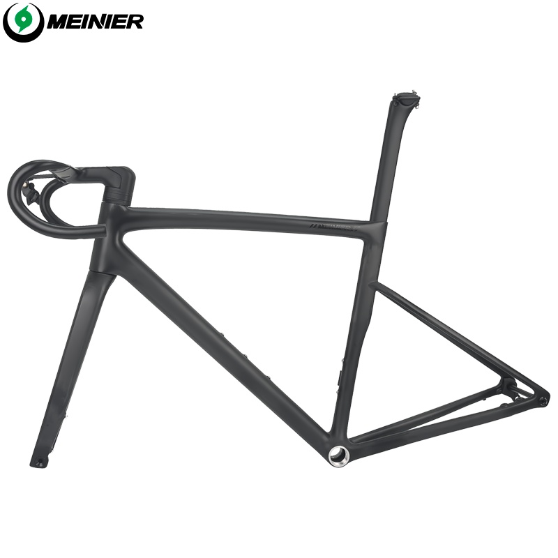 Lightweight Carbon Road Bike Frame with Integrated Handlebar Carbon Bike Frameset UDH Hanger Max 32C Tire for Road Bicycles