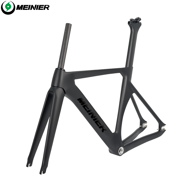 MEINIER Upgraded T1000 Carbon Track Frameset Max 700Cx25C Tire Fixed Gear Frame for Bike Racing Racing