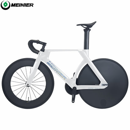 MEINIER TR688 Carbon Fiber Fixed Gear Bike 58T Crank Single Speed Track Bicycle 700C Lightweight Comfortable 3D Saddle