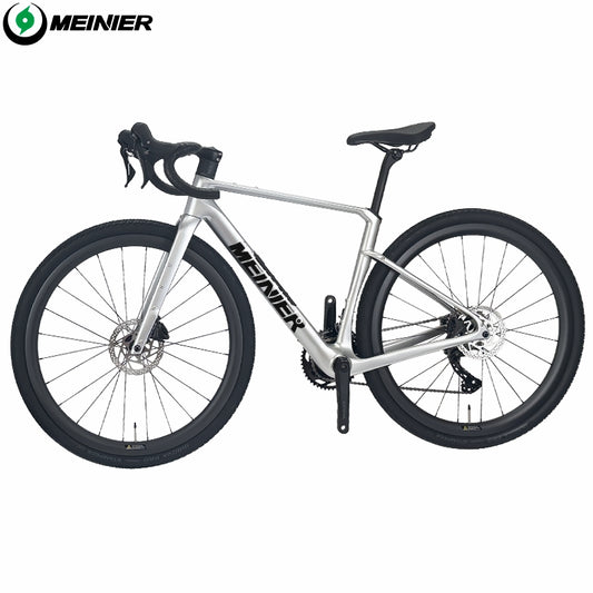 MEINIER Carbon Fiber Gravel Bike GRX BR600 2X11S Hydraulic Disc Brake Gravel Road Bike for Bikepacking and Longer Journeys