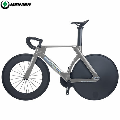 MEINIER TR688 Carbon Fiber Fixed Gear Bike 58T Crank Single Speed Track Bicycle 700C Lightweight Comfortable 3D Saddle