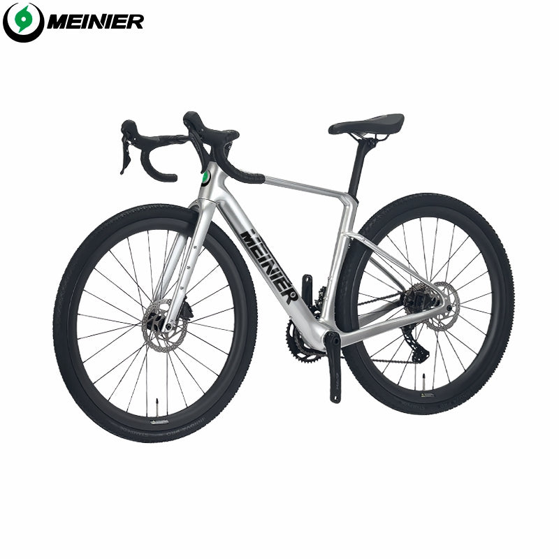 MEINIER Carbon Fiber Gravel Bike GRX BR600 2X11S Hydraulic Disc Brake Gravel Road Bike for Bikepacking and Longer Journeys