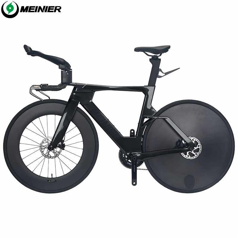 Carbon Fiber TT Bike with 2x12S L-TWOO ER9 and Shimano105 R7000 Crankset Full Carbon Fiber Disc Wheel Triathlon Road Bike for Racing